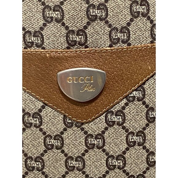 Vintage Gucci Plus GG Monogram Large Coated PVC Tote Bag - Picture 3 of 8